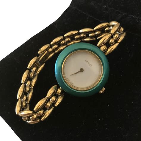 ladies gucci vintage watch|vintage gucci watch changeable.